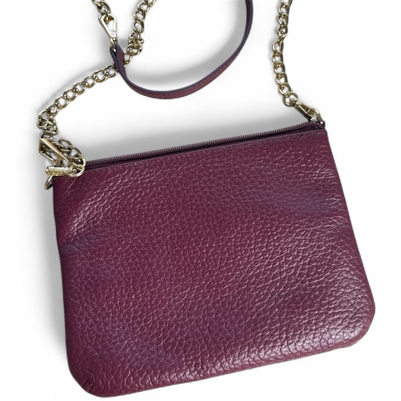 Lodis‎ Burgundy Pebbled Leather Crossbody Bag Brand New - Picture 2 of 6
